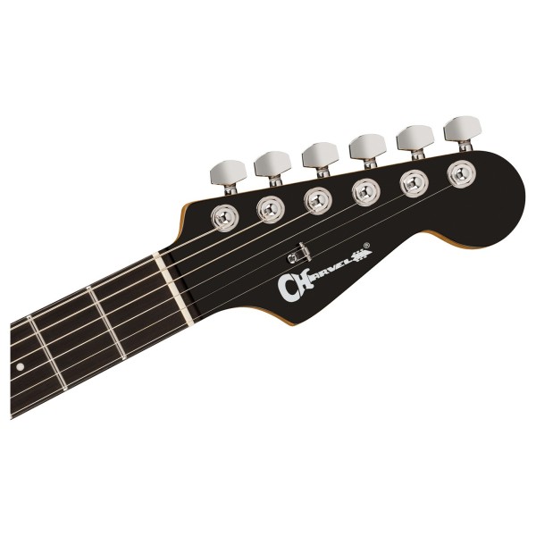 Charvel Pro-Mod Plus Dinky DK24 HSS 2PT EB QM, Ebony Fingerboard, Zombie Fade - headstock