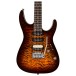 Charvel Pro-Mod Plus Dinky DK24 HSS 2PT EB QM, Ebony Fingerboard, Amber Tiger Eye - body