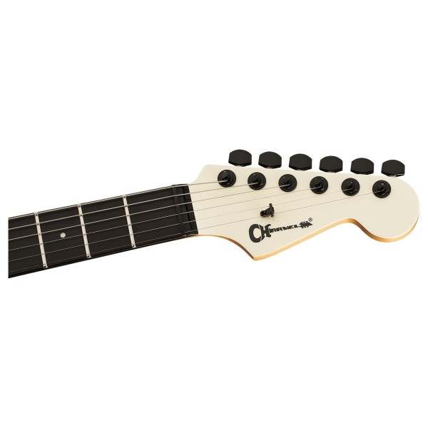 Charvel Pro-Mod Plus Dinky DK24 HH HT EB, Ebony Fingerboard, Crème White - headstock