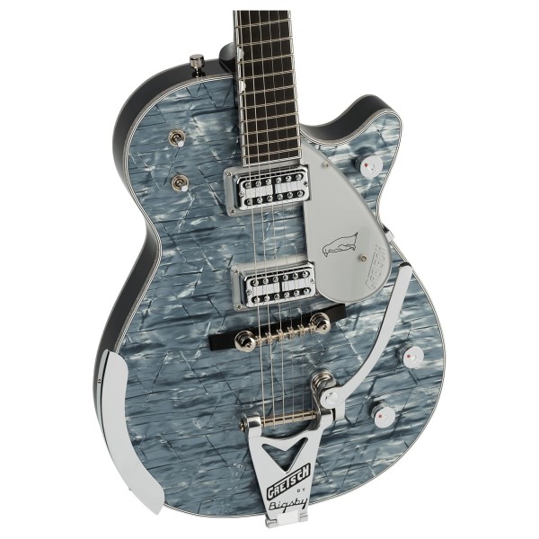 Gretsch G6134T-58 Limited Edition Penguin with String-Thru Bigsby, Light Blue Pearl - hardware