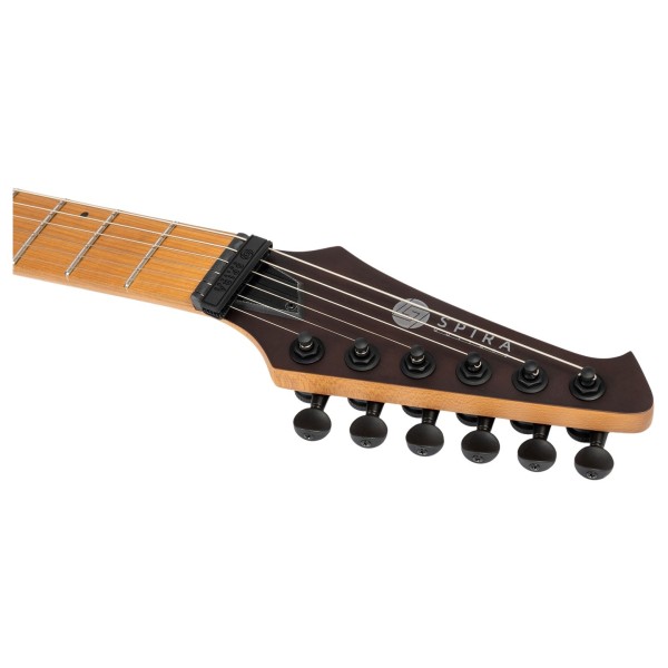 Spira S-600 AGY, Stained Dark Grey - headstock