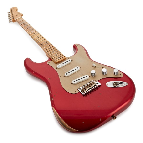 Fender Custom Shop 2026 Collection Limited Edition '50s Stratocaster Relic, Aged Candy Apple Red - angled shot