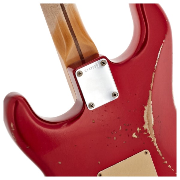 Fender Custom Shop 2026 Collection Limited Edition '50s Stratocaster Relic, Aged Candy Apple Red - neck joint