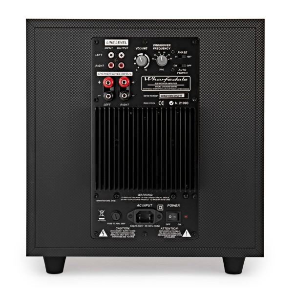 Wharfedale Diamond SW-150 Subwoofer, Carbon Fibre Back View