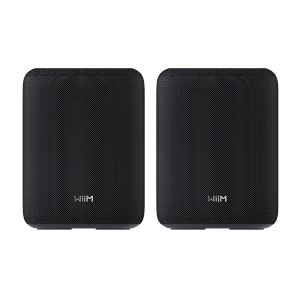 WiiM Sound Lite Wireless Smart Speaker Twin Pack, Black - main pair 