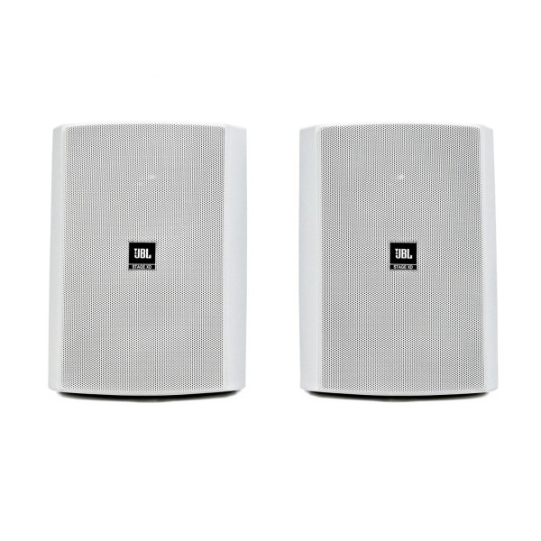 JBL Stage XD-5 Outdoor Speaker (Pair), White - grille 