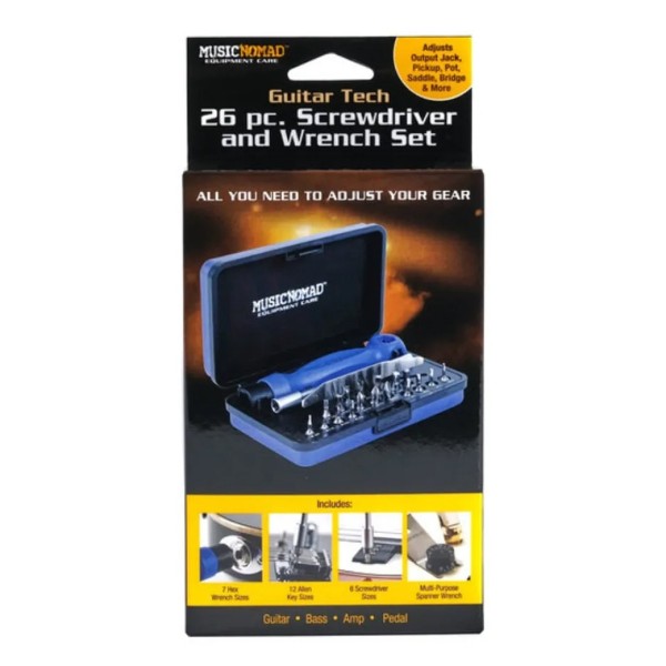 MusicNomad Premium Guitar Tech Screwdriver & Wrench Set