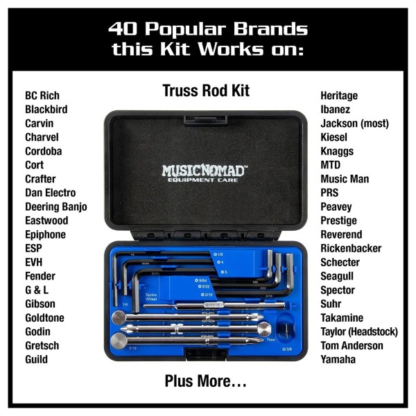 MusicNomad Premium Guitar Tech Truss Rod Wrench Set (11pc)