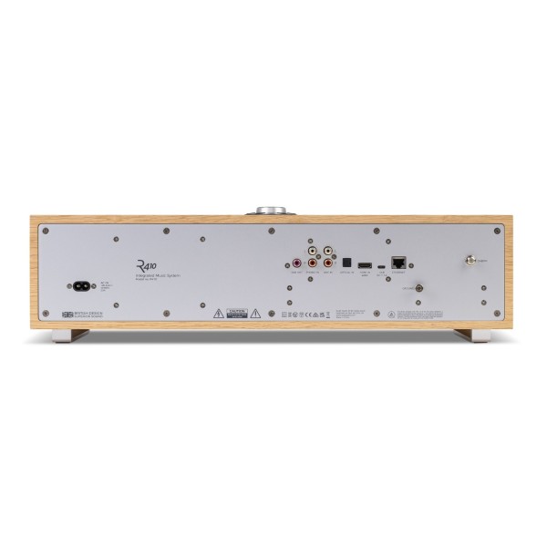 Ruark Audio R410 Integrated Music System, 40th Anniversary White Oak rear 