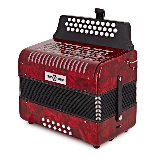 Diatonic Button Accordion by Gear4music, 12 Bass