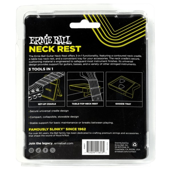 Ernie Ball P09617 Guitar Neck Rest - back of packing
