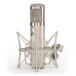 Warm Audio WA-47jr - FET Transformerless Condenser Microphone - Angled with Mount