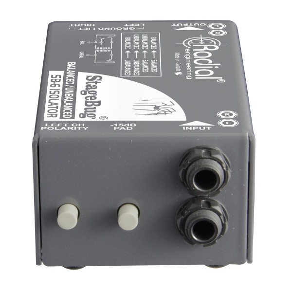 Radial StageBug SB-6 Isolator - Input / Output view