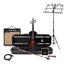 Electric Violin with Effects by Gear4music, Sunburst, Amp Pack