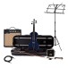 Electric Violin with Effects by Gear4music, Navy Blue, Amp Pack