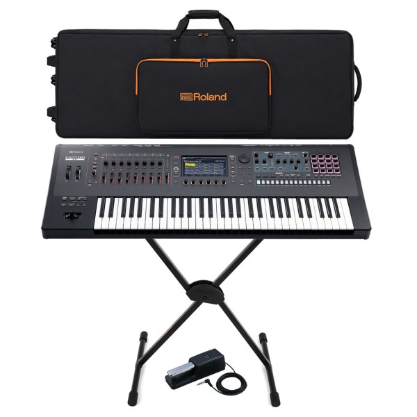Roland Fantom-6 EX 61-Key Synthesizer Keyboard Bundle - Full Package