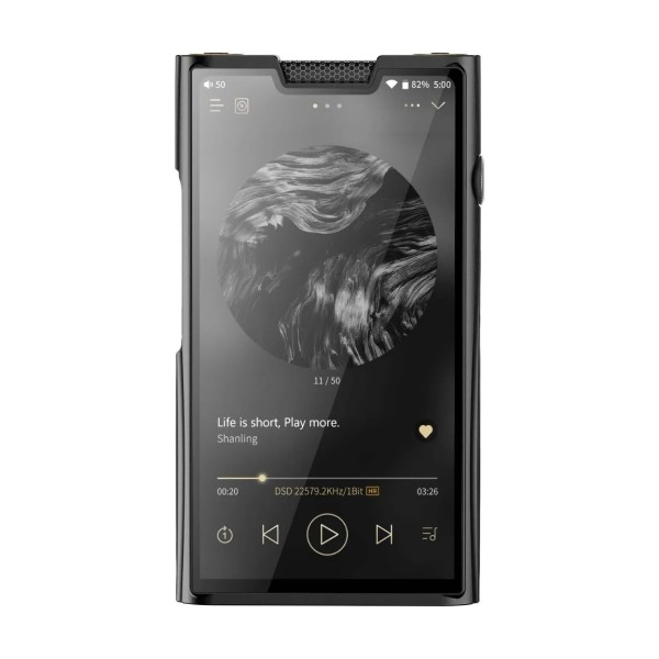 Shanling M8T Flagship Digital Audio Player with Built in Tubes, Black - Front