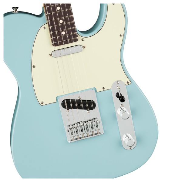 Fender 75th Anniversary Player II Telecaster RW. Daphne Blue - hardware