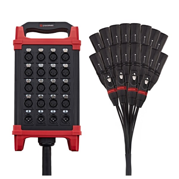 Studiospares 16/4 XLR Stage Box & Snake, 10m
