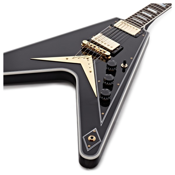 Gibson Custom Flying V Custom w/ Ebony Fingerboard Gloss, Ebony #CS600632 - body