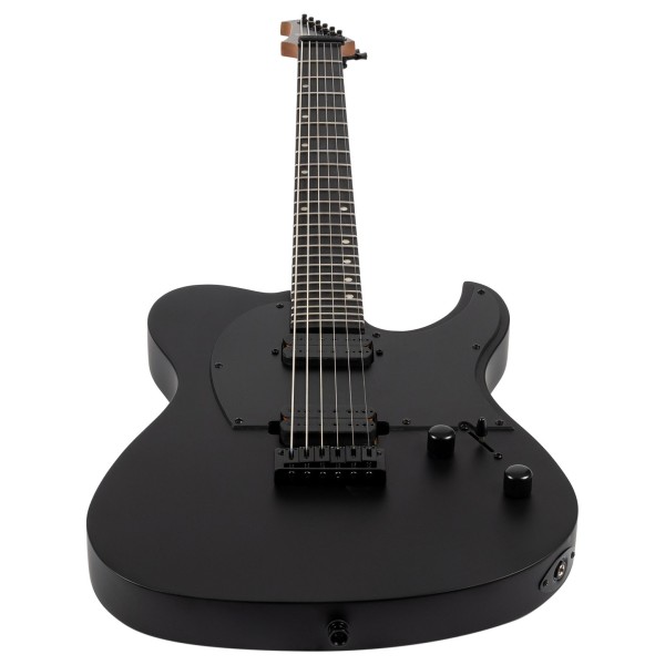 Spira Guitars T-400 Baritone MBK, Satin Black - body top 