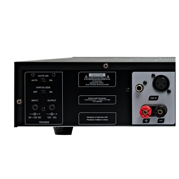 Emotiva BasX A2+ Power Amplifier, Black - rear detail