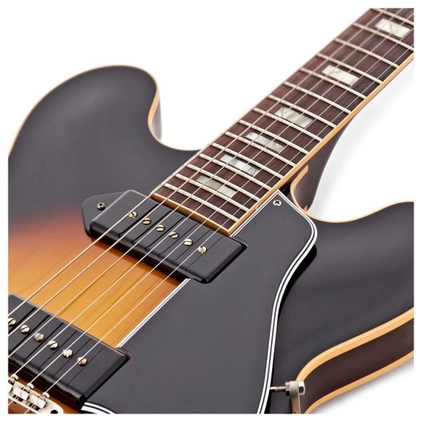 Gibson Custom Shop 1962 ES-330 Reissue, Vintage Burst #160155 - upper frets