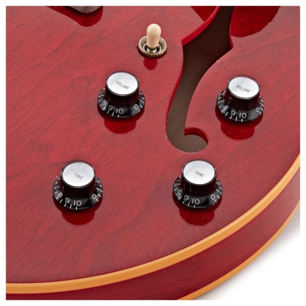 Gibson Custom 1964 ES-335 Reissue Ultra Light Aged, 60s Cherry #160070 - controls