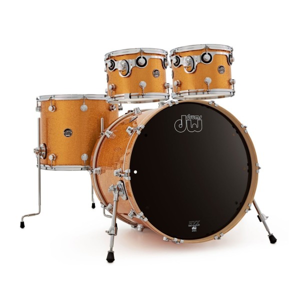 DW Performance Series, 10"/12"/16"/22", Finish Ply, Gold Sparkle
