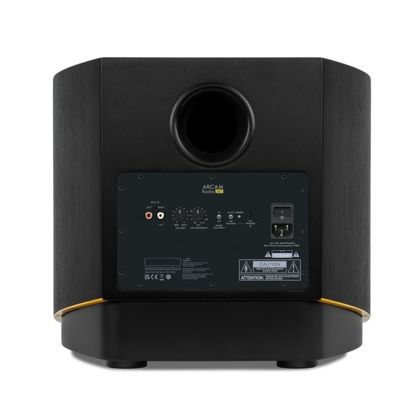 Arcam Radia R25B Powered Subwoofer, Black rear 