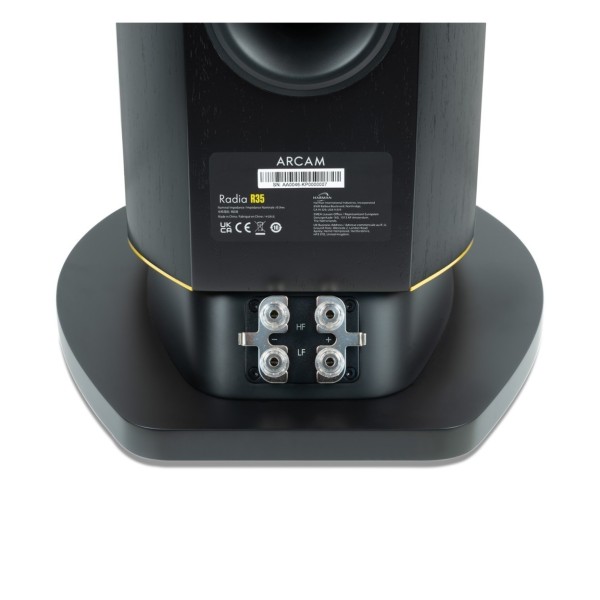 Arcam Radia R35 Floorstanding Speakers (Pair), Black - terminal 