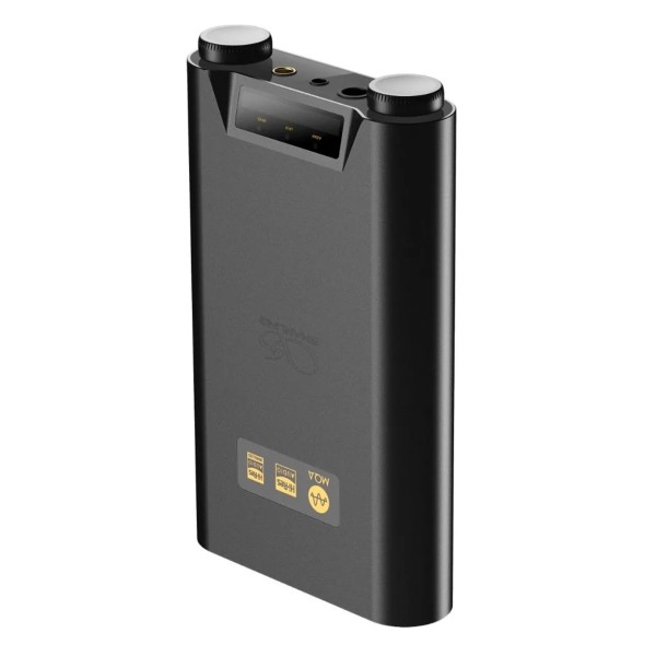 Shanling H7 Flagship AKM DAC Headphone Amplifier, Black - Angled