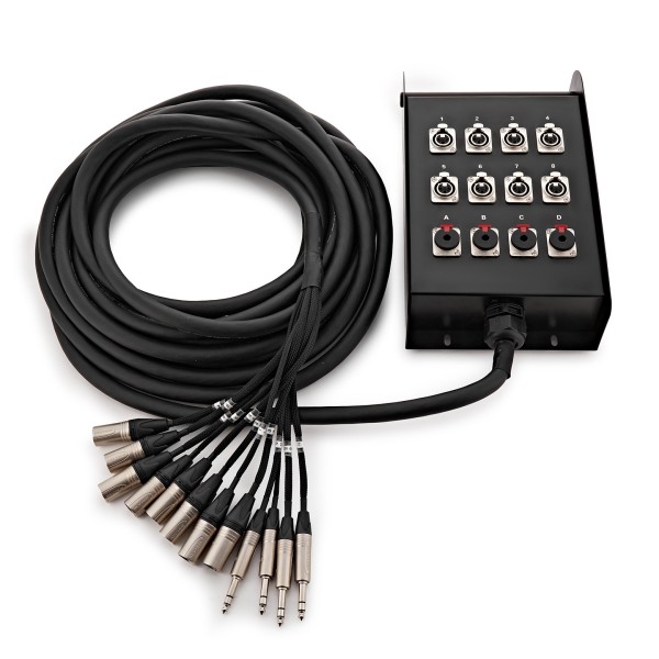 Studiospares Pro 8 XLR/4 Jack Stage Box & Snake, 10m