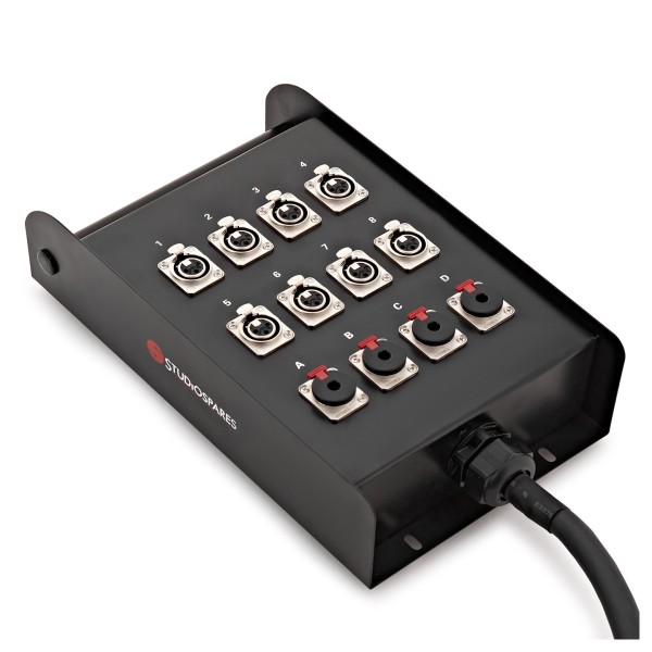 Studiospares Pro 8 XLR/4 Jack Stage Box & Snake, 10m