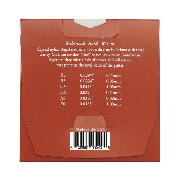 Augustine Regals Red Classical Guitar Strings Set