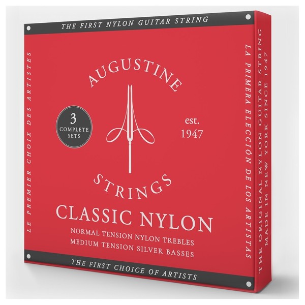 Augustine Red Label Classical Guitar Strings 3-Pack