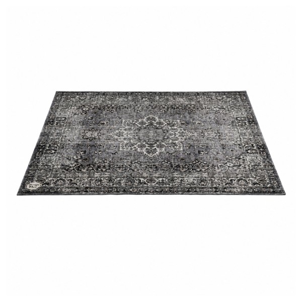 Drum 'n' Bass Vintage Persian Stage Drum Rug, Grey