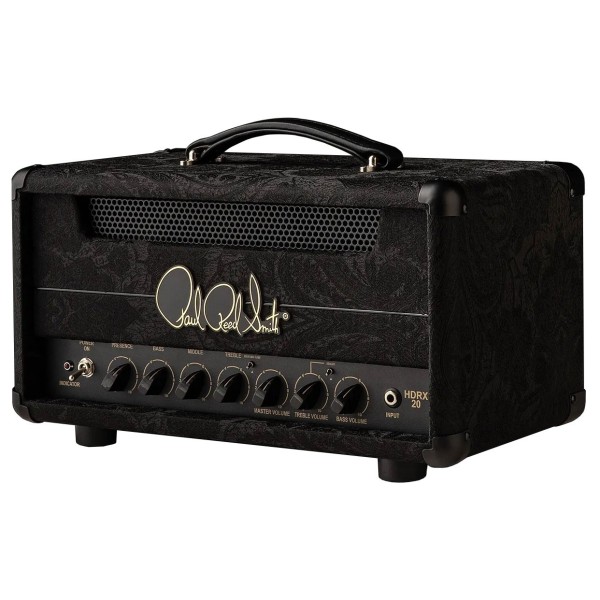 PRS HDRX 20 "Hendrix" Circuit Head, Black Paisley Tolex Limited Edition - angled shot