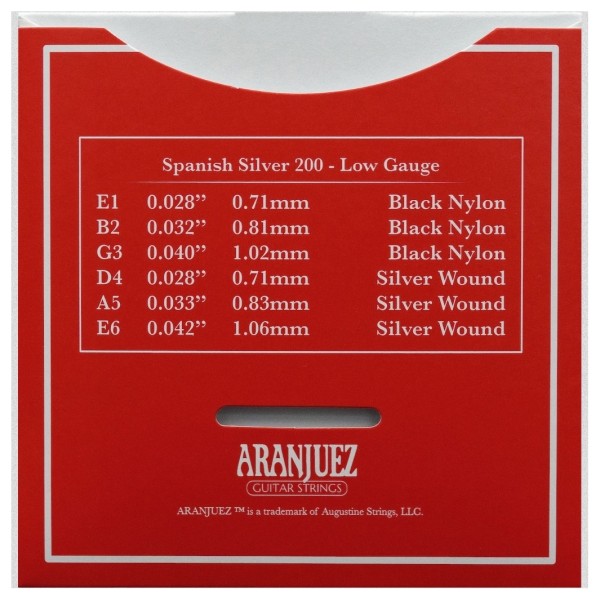 Aranjuez Spanish Silver 200 Classical Guitar Strings