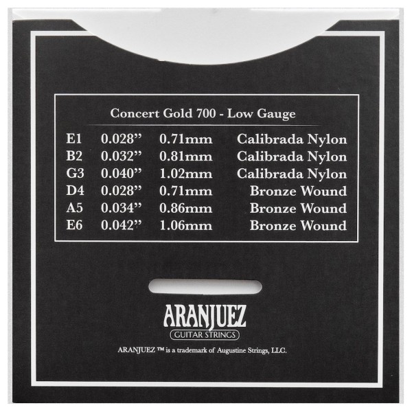 Aranjuez Concert Gold 700 Classical Guitar Strings
