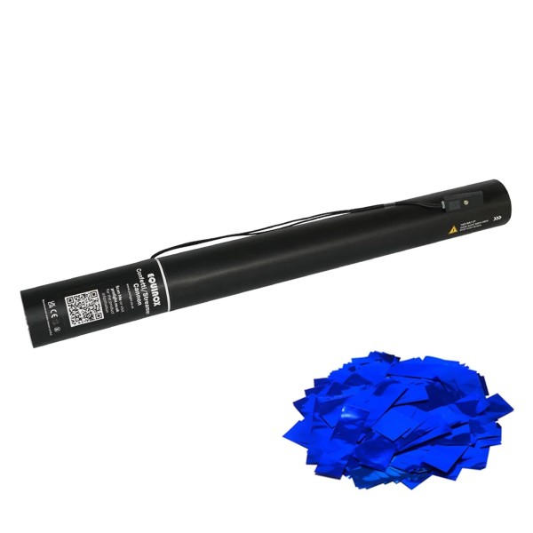 Equinox 50cm Electric Confetti Cannon, Metallic Blue