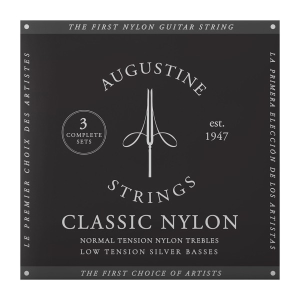 Augustine Black Label Classical Guitar Strings 3-Pack