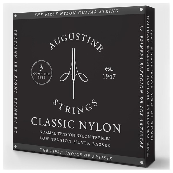 Augustine Black Label Classical Guitar Strings 3-Pack
