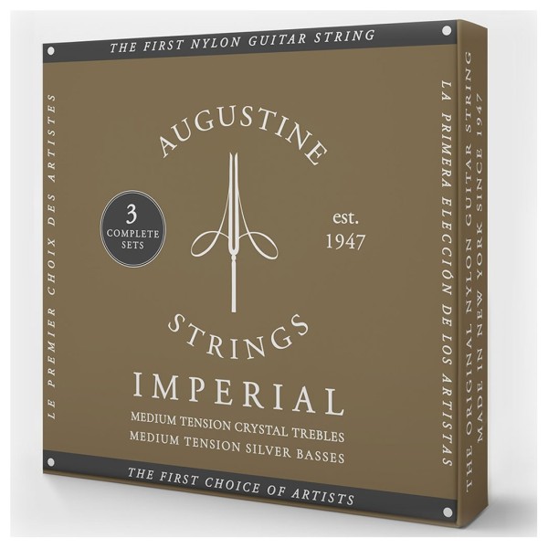 Augustine Imperials Red Classical Guitar Strings 3-Pack