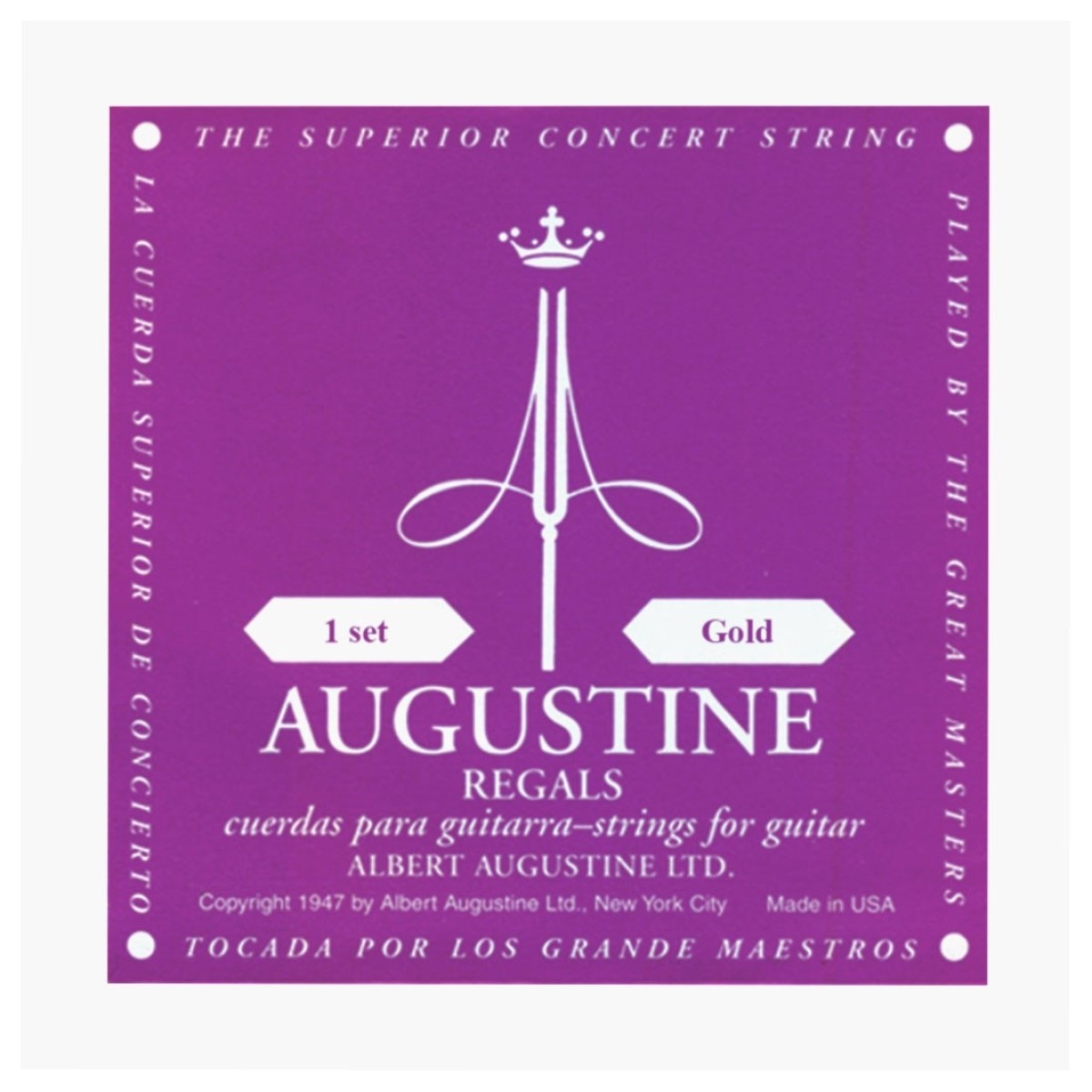 Augustine Regals Gold High Tension Classical Guitar Strings Set