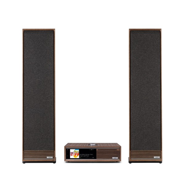 Ruark Audio R710 Music Console with Talisman-R Floorstanding Speakers, Fused Walnut - main 