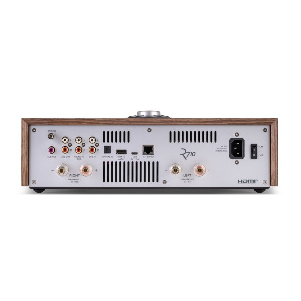 Ruark Audio R710 Music Console All-In-One System, Fused Walnut - rear 