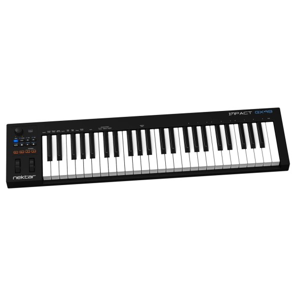Nektar Impact GX49, 49 Key Controller Keyboard, Black - Angled 2