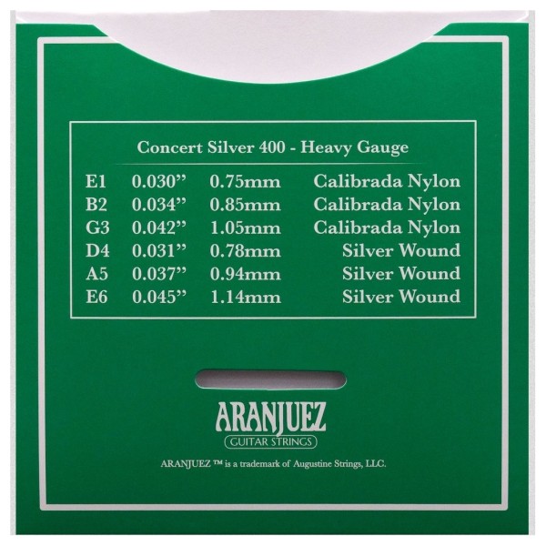 Aranjuez Concert Silver 400 Classical Guitar Strings