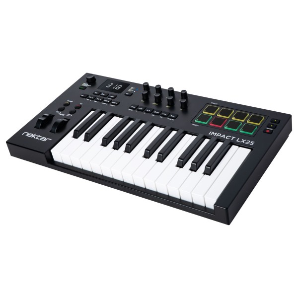Nektar Impact LX25 MK3 MIDI Keyboard - Angled